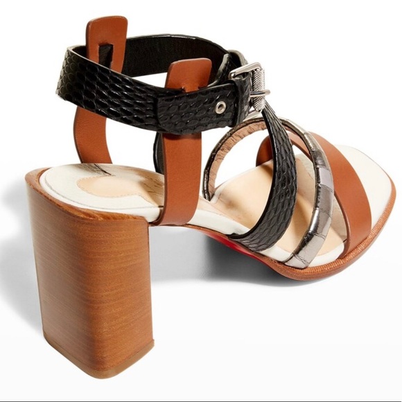 ✨Host Pick✨ Christian Louboutin Big And Strap Mixed Leather High-Heel Sandals - Picture 2 of 9